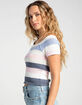 FULL TILT Stripe Off The Shoulder Womens Top image number 3