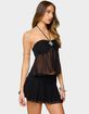EDIKTED Jettie Sheer Chiffon Split Front Top image number 5