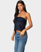 EDIKTED Embroidered Sheer Strapless Top image number 4