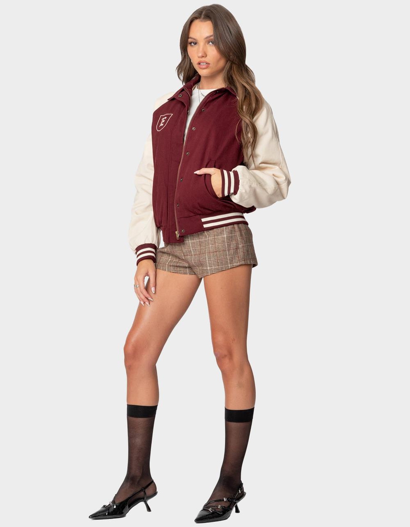 EDIKTED Varsity Oversized Bomber Jacket image number 3