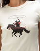 HOMEWURK I Love Cowboys Womens Baby Tee image number 5