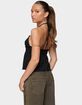 EDIKTED Textured Iridescent Babydoll Halter Top image number 3