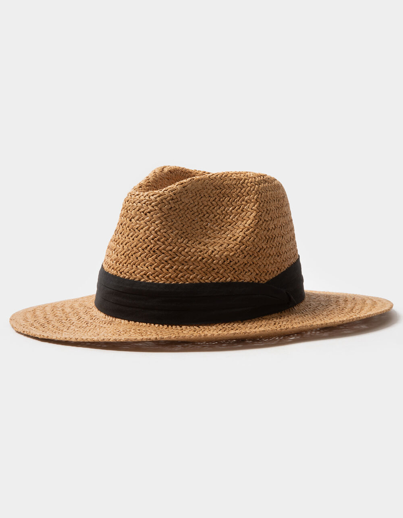 Structured Straw Womens Panama Hat image number 0