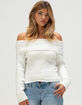 MADDEN GIRL Off The Shoulder Womens Sweater image number 1