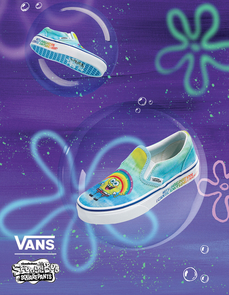 VANS x SpongeBob SquarePants Kids Slip-on Shoes image number 1