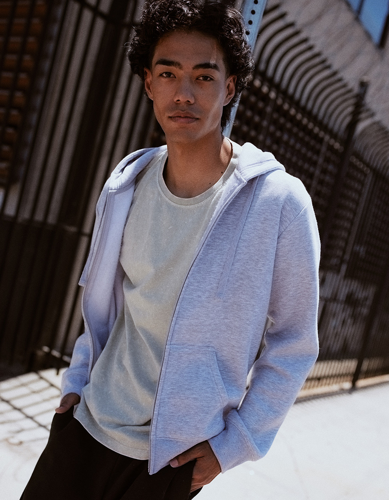 RSQ Mens Full Zip Fleece Hoodie image number 5