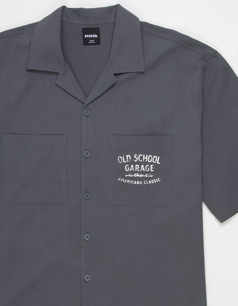 RSQ Mens Graphic Twill Button Up Shirt image number 6