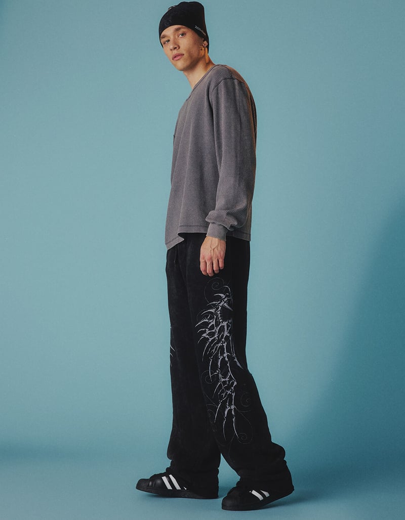 AFFLICTION Skeleton Mens Wide Leg Sweatpants image number 5