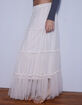 WEST OF MELROSE Tulle Tiered Womens Maxi Skirt image number 4