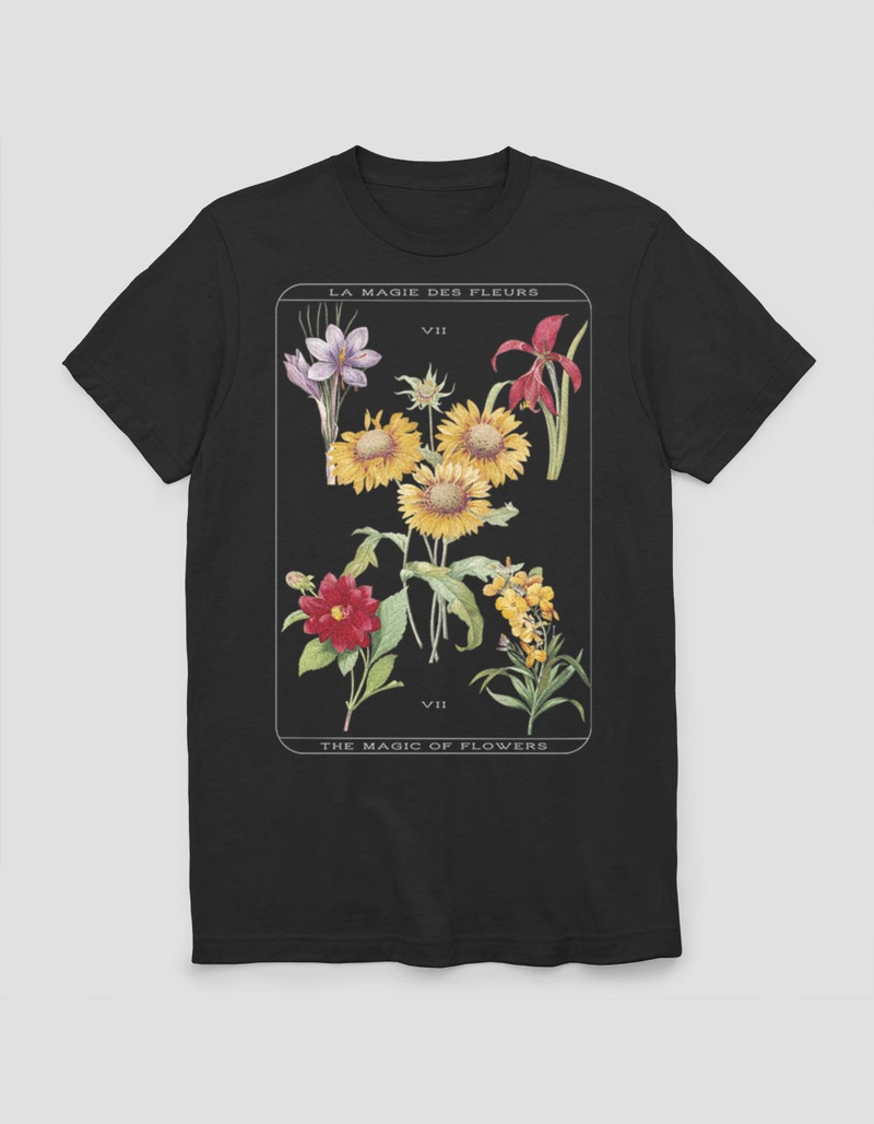 FLORAL Tarot Card Unisex Tee image number 0
