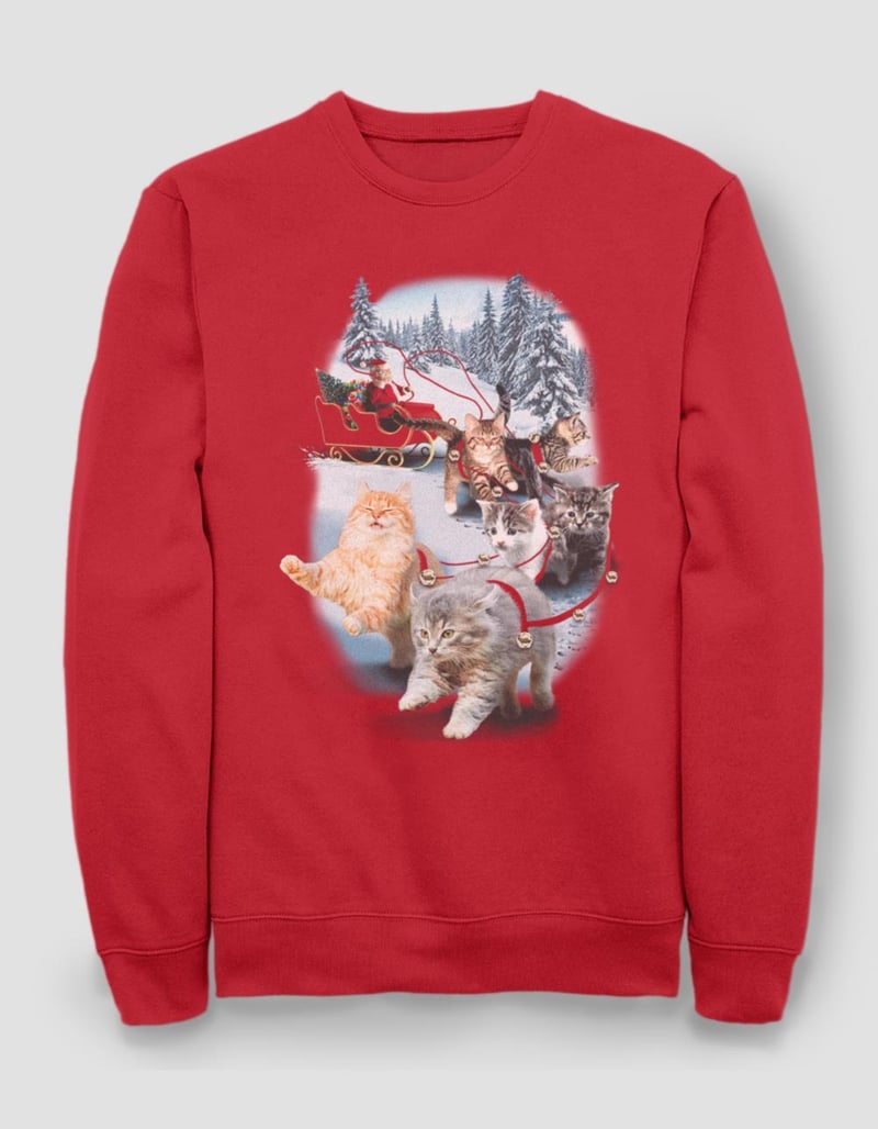 HOLIDAY Santa Cats Unisex Christmas Sweatshirt image number 0