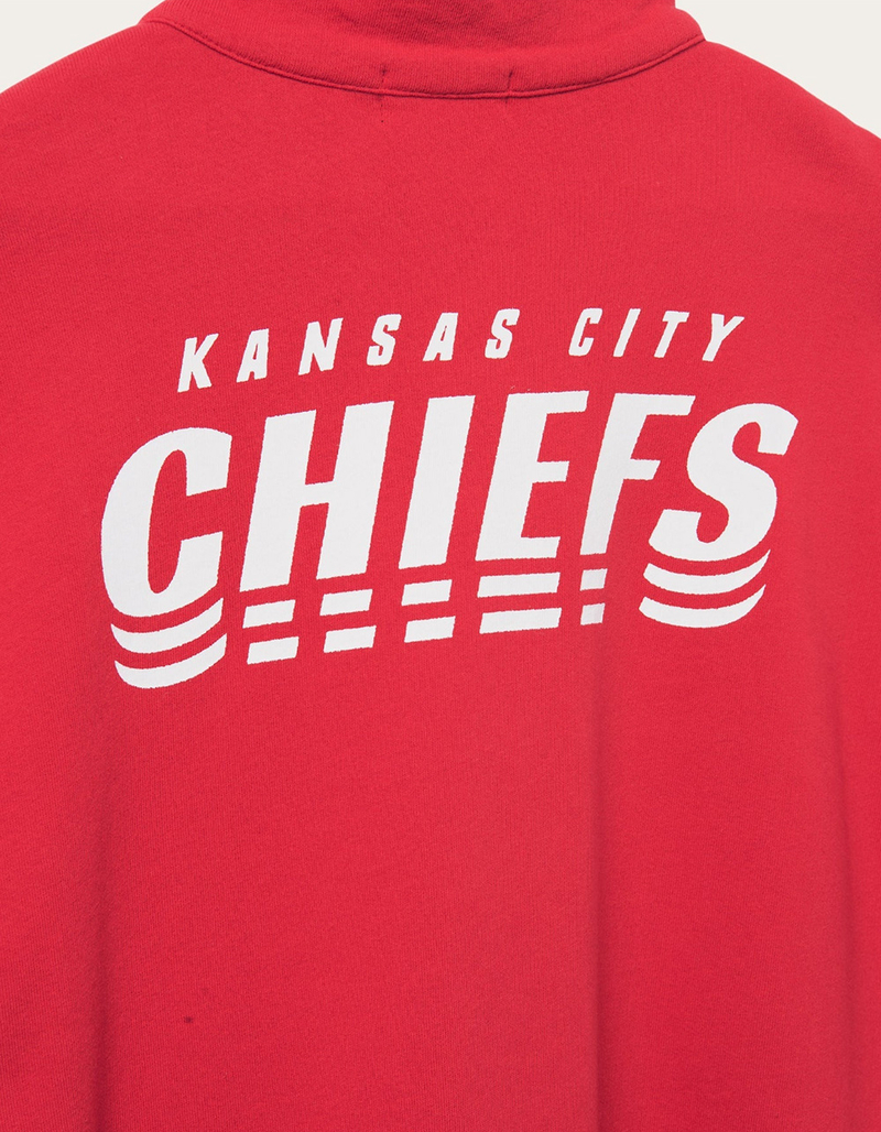 JUNK FOOD Kansas City Chiefs Mock 1/4 Button Up Sweatshirt image number 2
