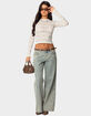 EDIKTED Daisey Textured Sheer Lace Top image number 2