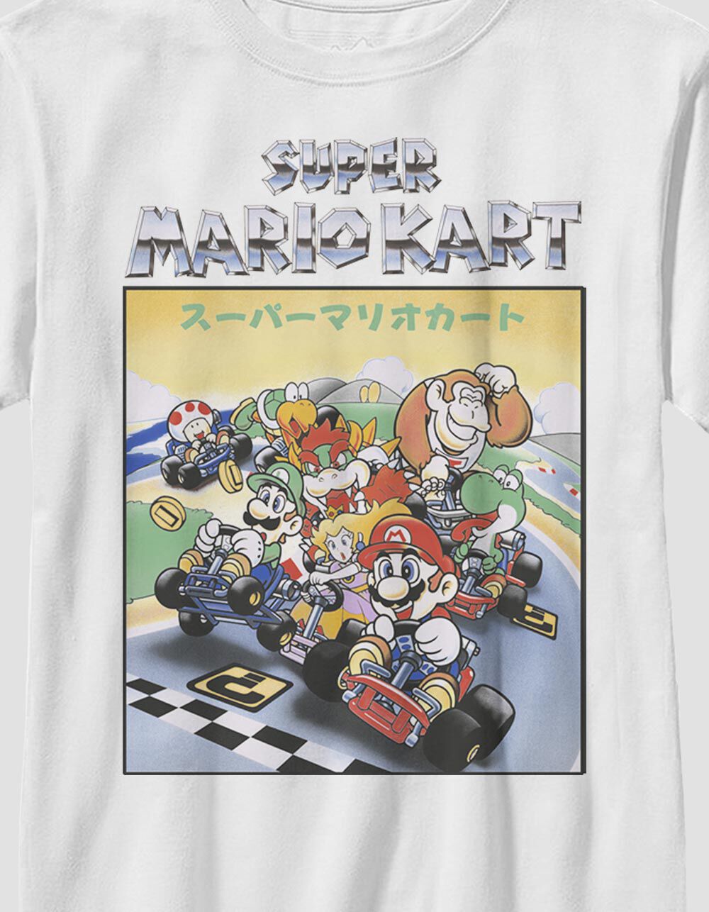 NINTENDO Super Mario Kart Kanji Unisex Kids Tee - WHITE | Tillys
