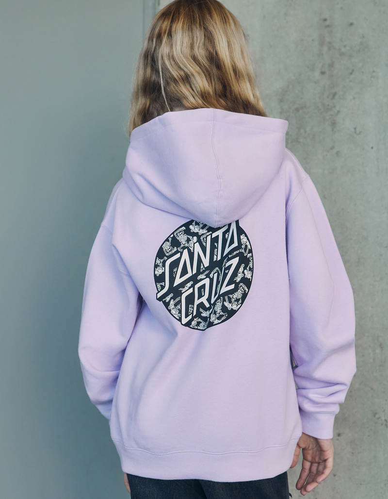 SANTA CRUZ Skeleton Dot Girls Oversized Hoodie image number 0