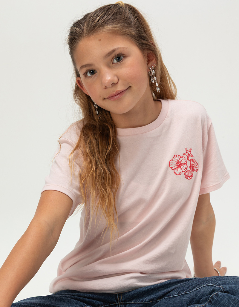 FULL TILT Embroidered Beach Icon Girls Boyfriend Tee image number 0