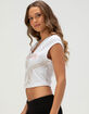 TRUE RELIGION Crystal Buddha Womens Notch Baby Tee image number 3
