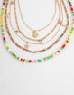 FULL TILT Layered Beaded Sun Necklace image number 2