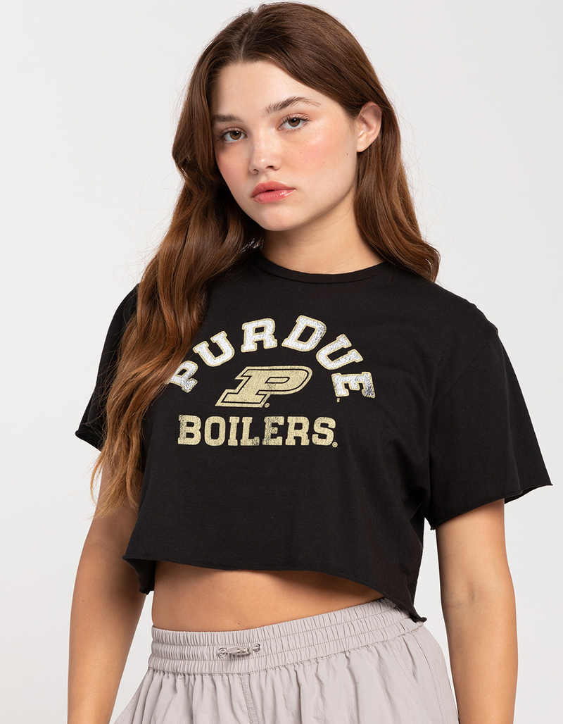 RETRO BRAND Purdue University Womens Crop Tee image number 0
