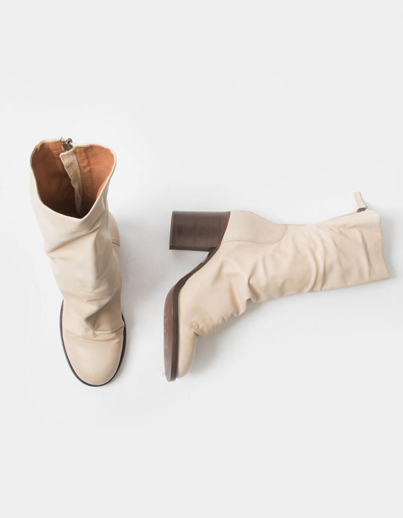FREE PEOPLE Elle Womens Beige Block Heel Boots image number 4