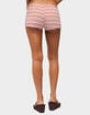 EDIKTED Noelia Striped Micro Shorts image number 3