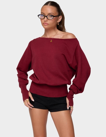 EDIKTED Off Shoulder Oversized Sweater Primary Image
