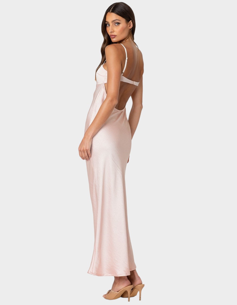 EDIKTED Vienna Open Back Satin Maxi Dress image number 0