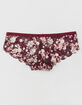 FULL TILT Printed Lace Burgundy Panties image number 2
