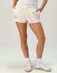HAPPY CAMP3R Ellie Pink Patchwork Womens Shorts image number 2