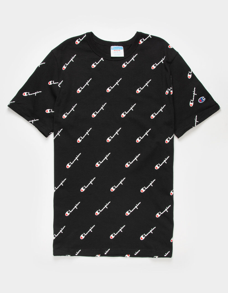 CHAMPION Small Script AOP Mens T-Shirt image number 0