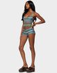 EDIKTED Zigzag Stripe Shorts image number 5