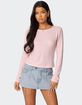 EDIKTED Rosemarie Lacey Waffle Top image number 1
