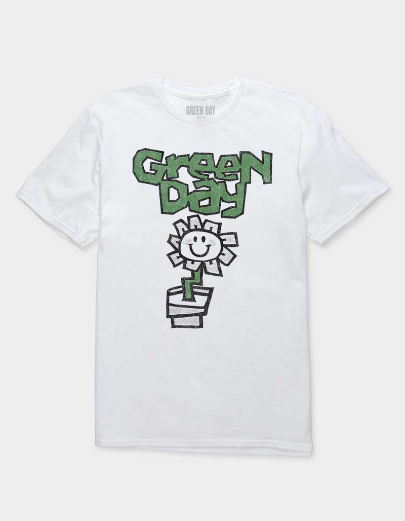 GREEN DAY Flower Pot Distressed Unisex Tee image number 0