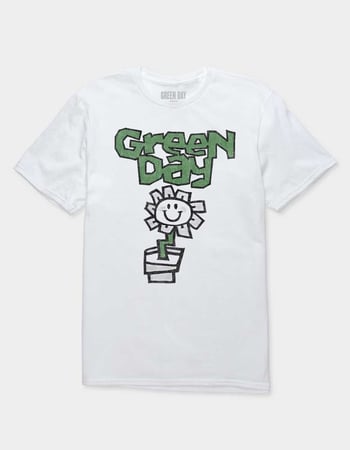 GREEN DAY Flower Pot Distressed Unisex Tee Primary Image