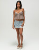 RSQ Womens Plaid Babydoll Top image number 2