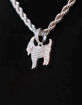 GLD Micro GOAT White Gold Plated Pendant image number 3