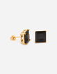 KING ICE Brilliant Black CZ Stud Earrings image number 1