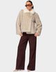 EDIKTED Contrast Collar Faux Fur Jacket image number 5