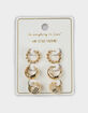 DO EVERYTHING IN LOVE 14K Gold Dipped 3 Pack Hoop Earrings image number 2