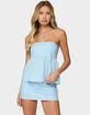 EDIKTED Avalai Linen Look Strapless Babydoll Top image number 1