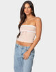 EDIKTED Striped Eyelet Trim Tube Top image number 3