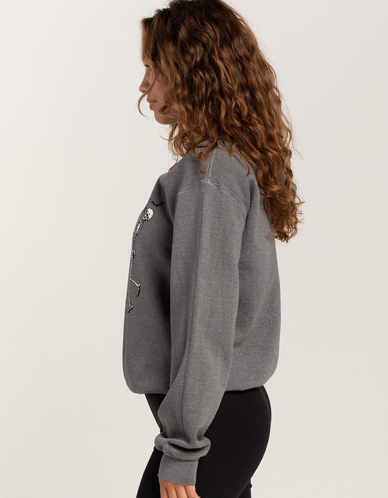 FULL TILT Dancing Skeleton Womens Crewneck Sweatshirt image number 2