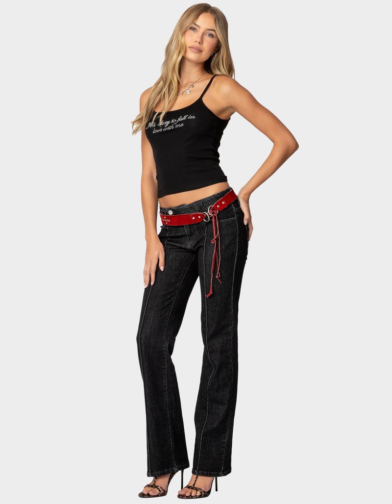 EDIKTED Avril Boot Cut Low Rise Jeans image number 2