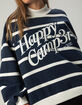 HAPPY CAMP3R Stripe Womens Mock Neck Sweatshirt image number 2