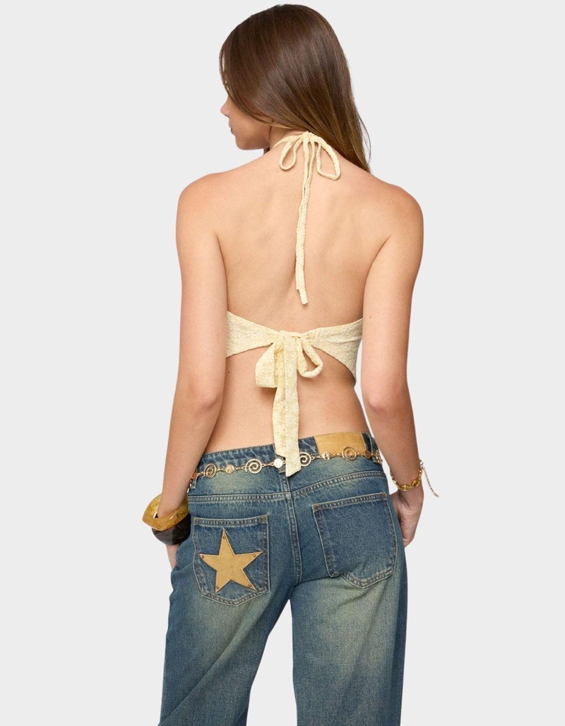 EDIKTED Alana Floral Handkerchief Halter Top image number 2
