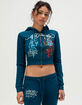 ED HARDY Flame Rose Womens Zip-Up Hoodie image number 2