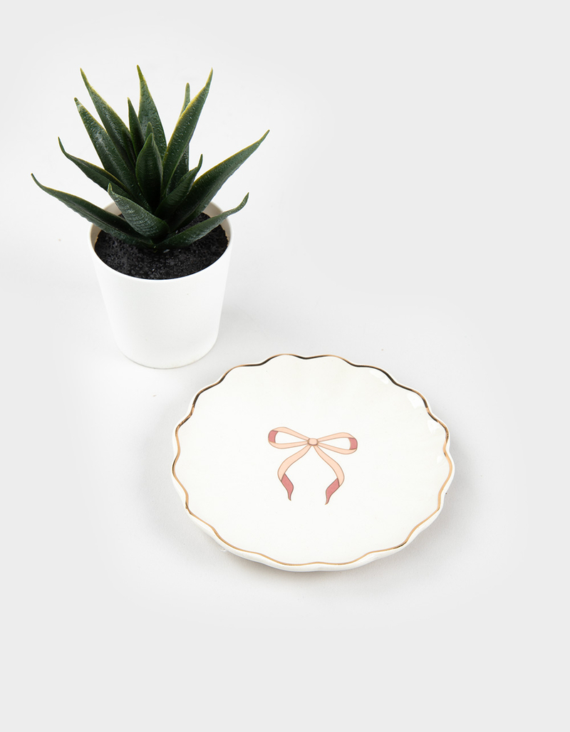 TILLYS HOME Bow Printed Trinket Dish image number 1