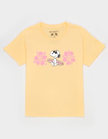 RIOT SOCIETY x Peanuts Hibiscus Puff Girls Boyfriend Tee  Alternative Image