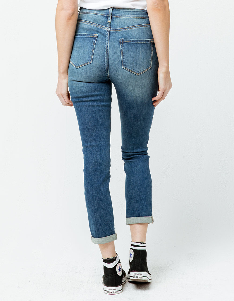 RSQ High Rise Ankle Dark Blast Womens Ripped Skinny Ripped Jeans image number 3