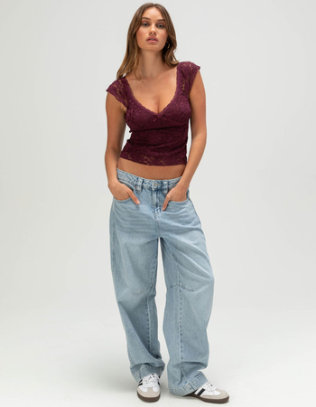 FULL TILT Womens Lace Top Alternative Image
